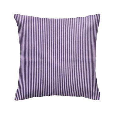 Imagem de Capa De Almofada Vivain Listrado Tecido Veludo Roxo