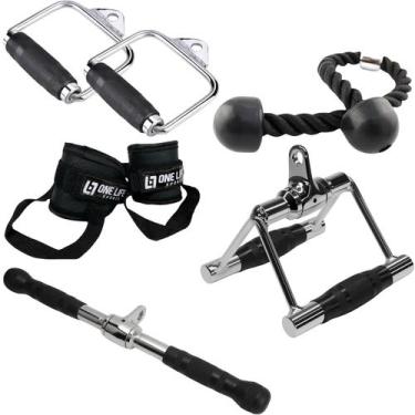 Imagem de Kit 7 Puxadores de Cross Over Academia Pegada Anatomica - One Life Spo