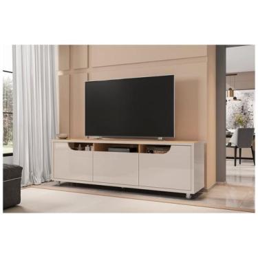 Imagem de Rack para TV Até 60 Polegadas Jersey 2 Portas 1 Gaveta Off White/Noce 