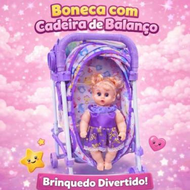 Imagem de Carrinho Boneca Infantil Com Boneca Presente Menina Dia Das Crianças -