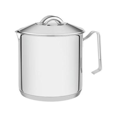 Imagem de Fervedor Tramontina Solar Inox Fundo Triplo com tampa 14cm 2L, 2L, Pra