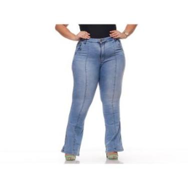 Imagem de Calça Flare jeans Feminina PlusSize Bootcut Levanta bumbum-Feminino