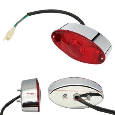 Imagem de Lanterna Traseira 12V Para Moto, Quadriciclo, ATV, Luz De Freio E Plac