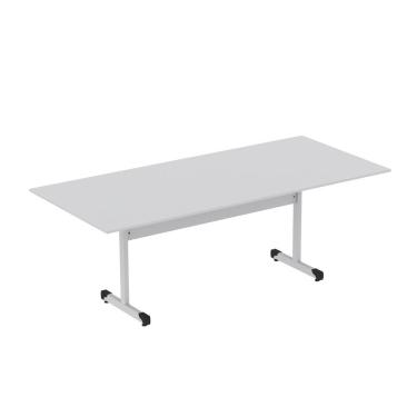 Imagem de Mesa De Reunião 200cm Para Escritório Com Pés Tubulares Em Aço Linha P15