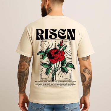 Imagem de Camiseta Masculina Algodão 100% Premium Leve Respirável Design Minimalista Camisa Básica Estampada-Masculino