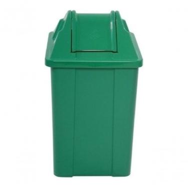 Imagem de Cesto Quadrado com Tampa vai-vem 100 l para Descarte de Resíduos em Ambientes Internos...