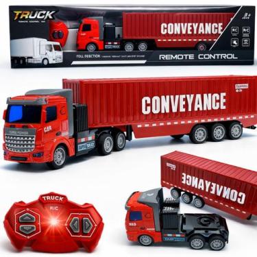 Imagem de Caminhão Carreta Container Recarregável com Controle Remoto - Europio