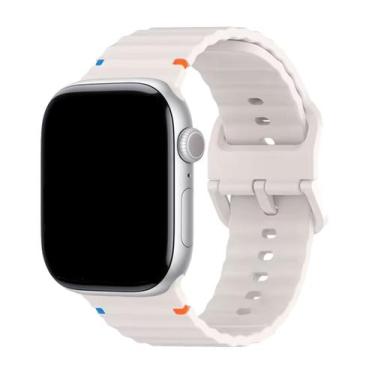 Imagem de Pulseira Esportiva Silicone Wave Compatível com Apple Watch - Baú do V