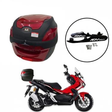 Imagem de Baú Moto Universal Awa 41 L com Suporte Adv 150, vinho