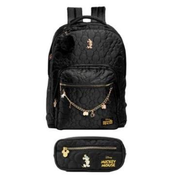 Imagem de Mochila Ifantil Mickey Teen New Quilting com estojo escolar-Unissex