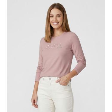 Imagem de Blusa Feminina Manga Longa Viscose Endless Rosa, M, Rosa