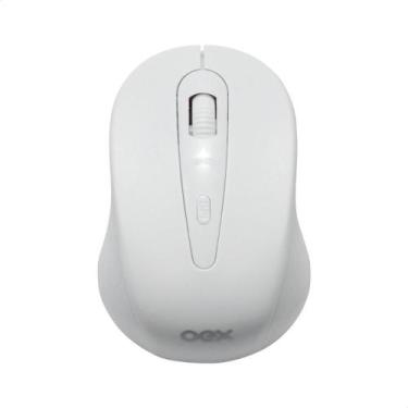 Imagem de Mouse Wireless 1600 Dpi Oex Stock Ms408 Branco