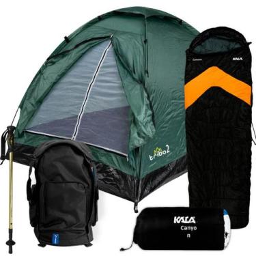 Imagem de Kit Lengedario Barraca 2 Pessoas Mochila Saco Dormir Bastão - Summer, 