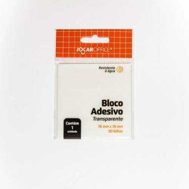 Imagem de Bloco Adesivo de Notas Recado Transparente Anotações 76x76mm 50 Folhas