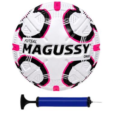 Imagem de Bola de Futebol Futsal Magussy Onix + Bomba de Ar, Rosa