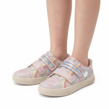 Imagem de Tênis Klin Infantil Feminino Tie Dye Juvenil Conforto Tamanho:30Cor:Ro