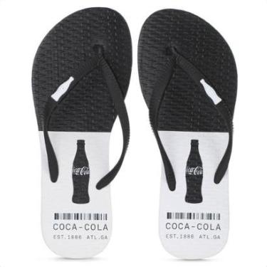 Imagem de Chinelo Coca Cola Truist Preto e Branco - Feminino-Feminino