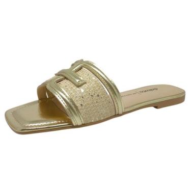 Imagem de Chinelo Rasteira Feminino Conforto Elegante Dakota, Champagne, Areia, 