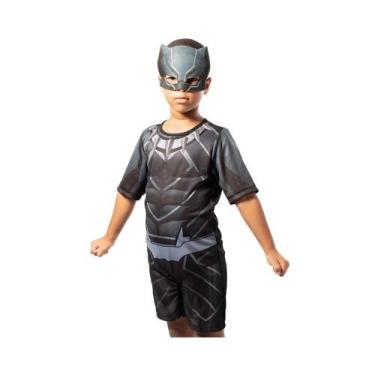 Imagem de Fantasia infantil pantera negra - tam. p (3-4 anos) super magia