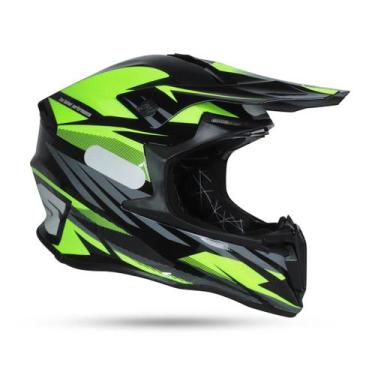 Imagem de Capacete Ims Revo Preto/Flúor Motocross Trilha Enduro, XS - 54
