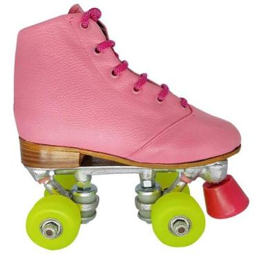 Imagem de Patins Quad 4 Rodas Infantil Rosa e Roda Amarela - Patins.com.br, 31