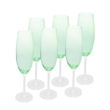 Imagem de Conjunto 6 Taças de Cristal Ecológico Verde 200ml - Wolff