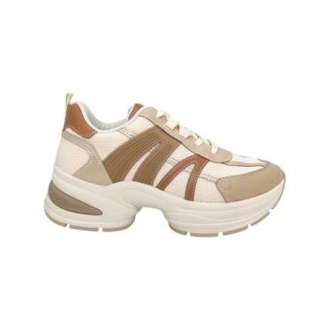 Imagem de Tênis Feminino Chucky Sneaker Ramarim Lançamento 2581101, Palha, 38