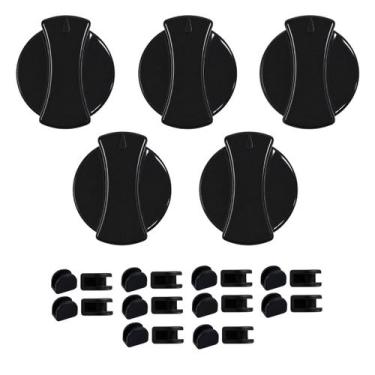 Imagem de 5 Botões + 20 Borrachas Da Grade Cooktop Fischer 5 Bocas - Valtec Shop