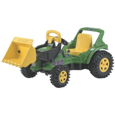 Imagem de Trator Elétrico Infantil Big João Boss Com Pá Verde Biemme