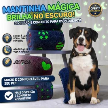 Imagem de Mantas Pet Cobertor Infantil Que Brilha No Escuro Para Cachorros e Gat