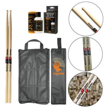 Imagem de Baqueta C.Ibanez 5a Hickory Extra Long 5ah e Long + Bag + Polidor - C 
