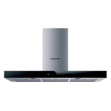 Imagem de Coifa Parede Brastemp BAE90ARBNA 90cm Inox com Exaustor Depurador Painel Touch LED 220V