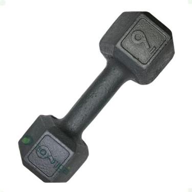 Imagem de Halter Sextavado de Ferro Fundido Pintado - 9 Kg - 2M FITNESS