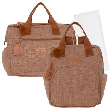 Imagem de Kit Bolsas Maternidade Pirulitando G+M+T Memórias Marrom - Pirulitando