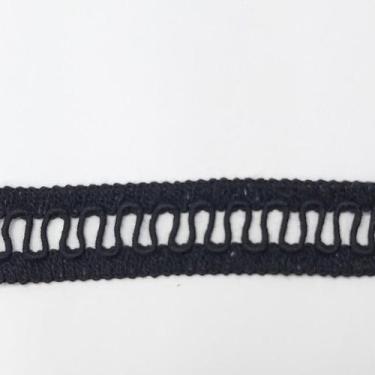 Imagem de 10m Ponto Palito Entremeio 2cm Renda Algodão preto vermelho confecção 
