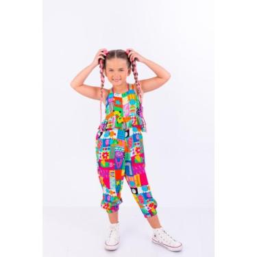 Imagem de Macacao infantil Femenina Malha Leve Apertado no Pes Tam: 5 até 8 Anos