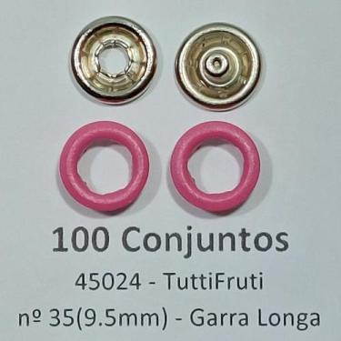 Imagem de Botões de Pressão Nº 35 Tic-Tac Sortidos Colorido Latão TuttiFruti 9,5