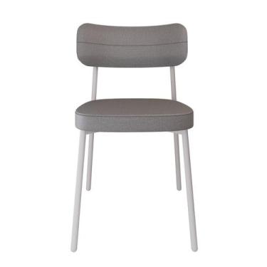 Imagem de Cadeira Alloa Fixa com 4 Pés 50 x 44,7 x 83,8 cm com 1 Unidade Cinza -