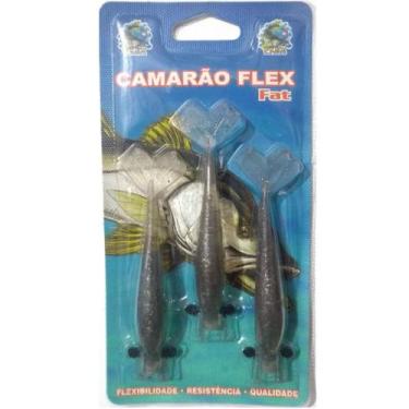 Imagem de Isca Camarão Artificial Flex de 10cm - embalagem c/ 3 iscas - Flex Isc