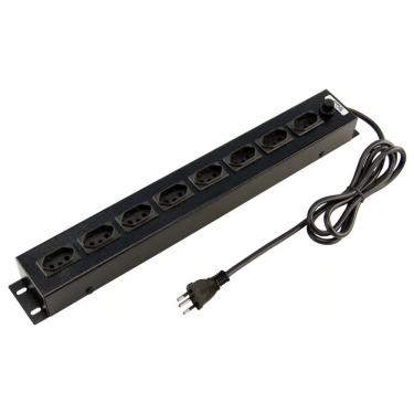 Imagem de Regua com 8 Tomadas - com Filtro de linha - para Rack 19 - 20A - Cabo 1,5m Forceline 0090800001