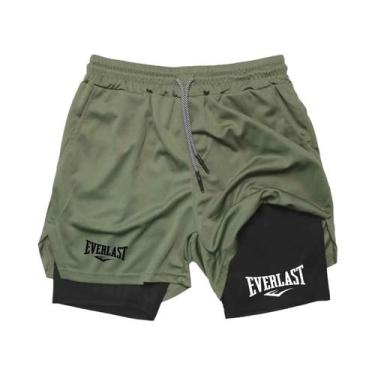 Imagem de Shorts Esportivos Masculinos De Secagem Rápida Com Dupla Camada E Esta