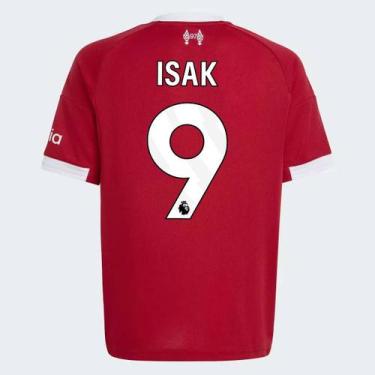 Imagem de Camisa Adidas Liverpool Home 2026 Juvenil 9 Isak, 10 ANOS