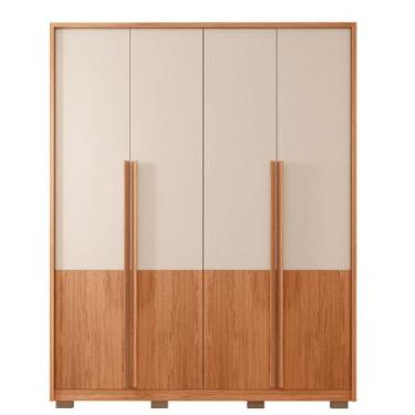 Imagem de Roupeiro Francis 4Pts 1.8 100% Mdf Caemmun, FREIJO/OFF WHITE
