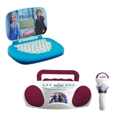 Imagem de Kit Frozen - Laptop Infantil Bilíngue + Boombox Karaoke - Candide