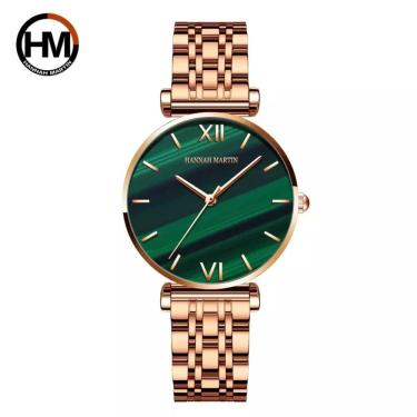 Imagem de Relógio Feminino Analógico HM-1521 Quartzo Pulseira de Couro à Prova D'água Hannah Martin