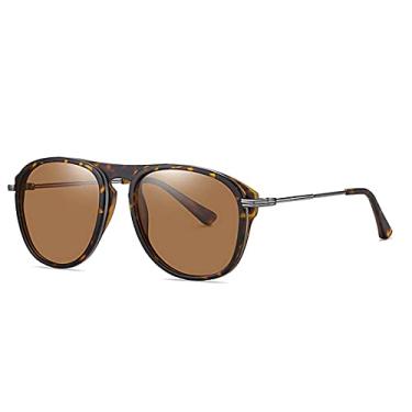 Imagem de Óculos de Sol Masculino Design Piloto Óculos para Dirigir Lentes Polarizados com Proteção Uv400 (C5)