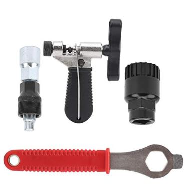 Imagem de Conjunto de removedor de suporte inferior de bicicleta, kit extrator de manivela de bicicleta durável para bicicletas dobráveis ​​para bicicletas infantis para bicicletas de(Eixo inferior preto)