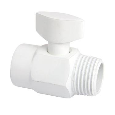 Imagem de LASCO Cabeça de chuveiro 08-2471W com macho de 1/2" por rosca de tubo fêmea e ajustador de fluxo de controle de volume, acabamento branco