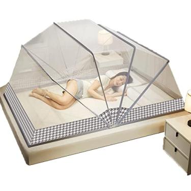 Imagem de LIUHD Tela mosquiteiro portátil, barraca de mosquiteiro dobrável elevada sem instalação, mosquiteiro, conveniente, respirável, fácil de instalar e lavar para cama e pátio, B, 135 x 190 x 120 cm