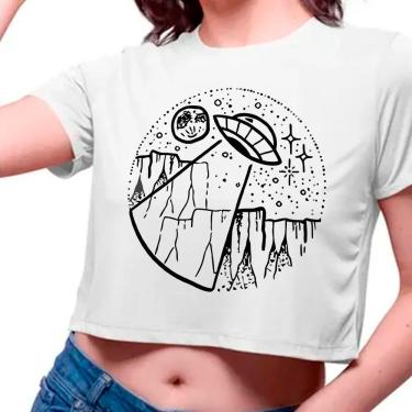 Imagem de Camiseta Cropped Infantil Et Nave Abduzindo